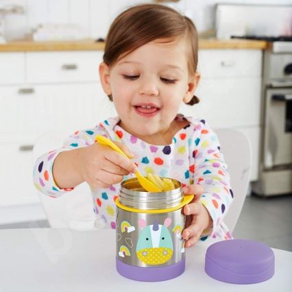 Skip Hop - Thermo ételtartó kanállal/villával ZOO 325 ml unikornis