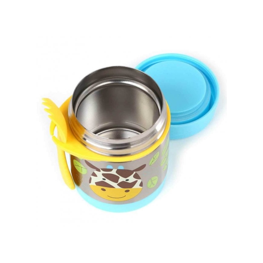 Skip Hop - Thermo ételtartó kanállal/villával ZOO 325 ml zsiráf