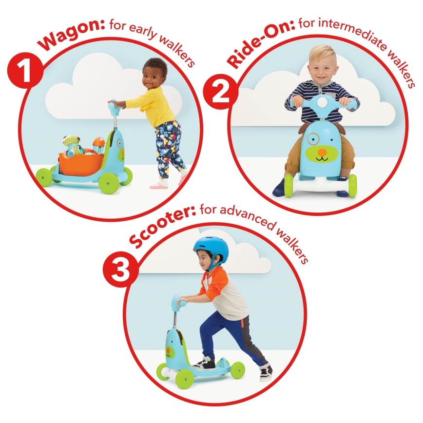 Skip Hop - Tolós bicikli 3in1 ZOO kutya 3xAAA