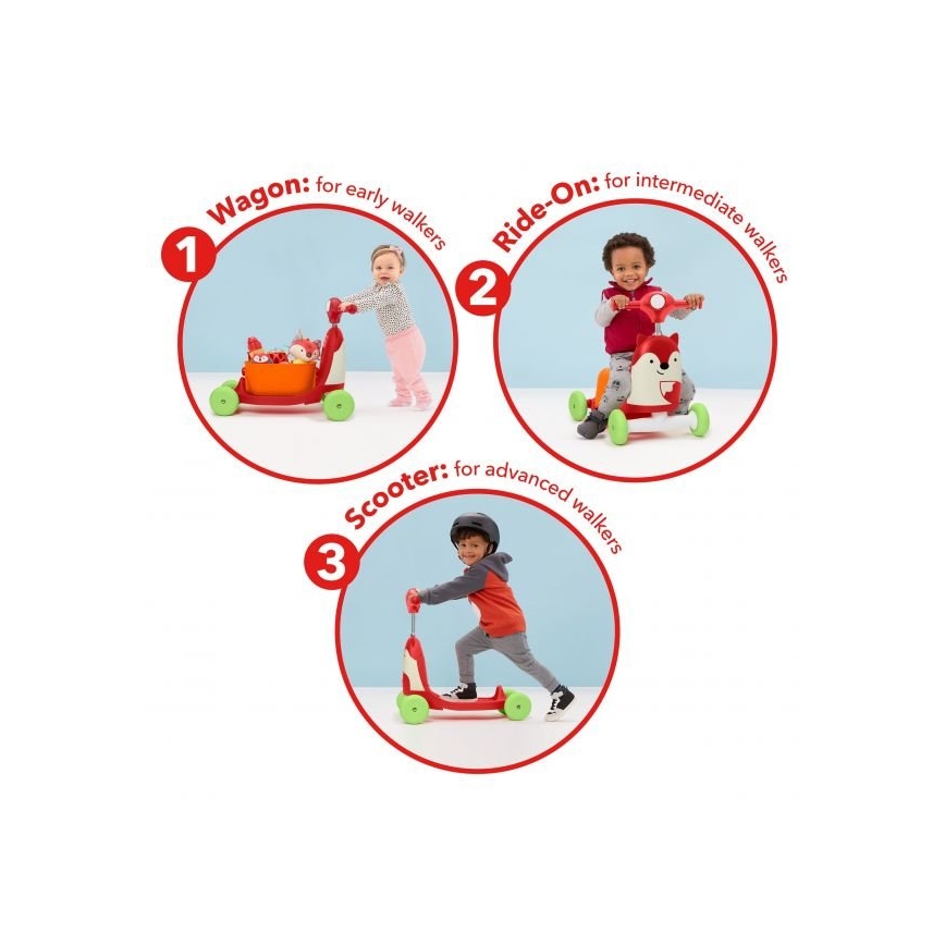 Skip Hop - Tolós bicikli 3in1 ZOO róka 3xAAA