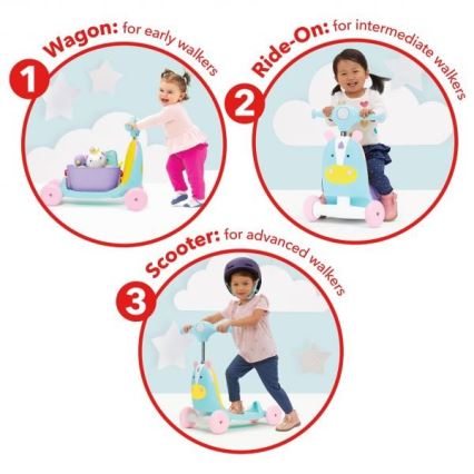 Skip Hop - Tolós bicikli 3in1 ZOO unikornis 3xAAA