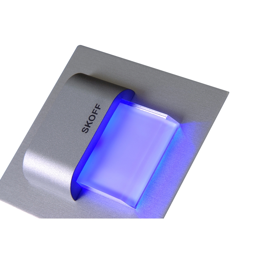 LED TANGO 0,8W/10V kov/barva světla modrá nástěnné svítidlo