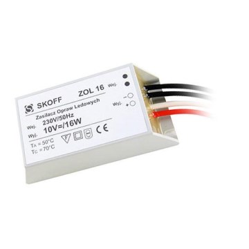 Skoff - Transzformátor LED lámpákhoz (TANGO, RUEDA) ZOL 16/10V-16W