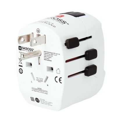 Utazóadapter PRO Light USB AC45PD - World, UK+USA+AUS/CN USB A+C 45W
