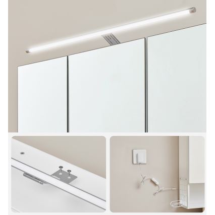 SKY LED tükörszekrény 70×70×16 cm, 230 V, fehér