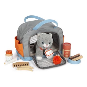 Small Foot - Plüss macska ápolókészlettel