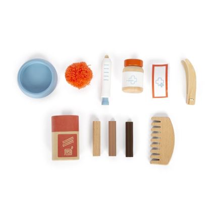 Small Foot - Plüss macska ápolókészlettel