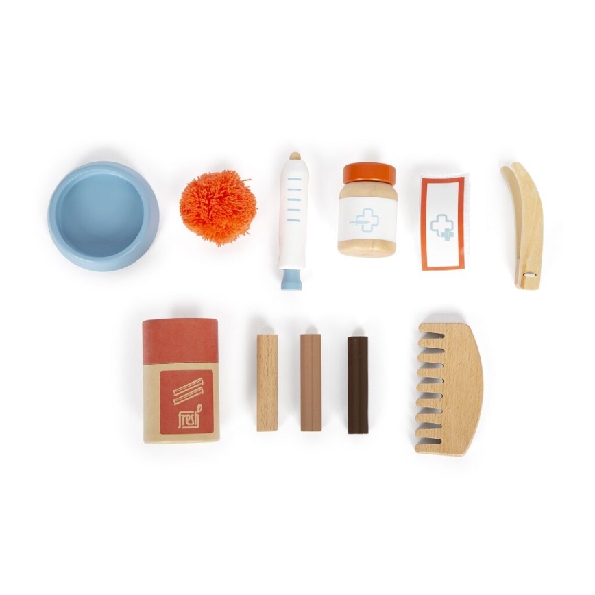 Small Foot - Plüss macska ápolókészlettel