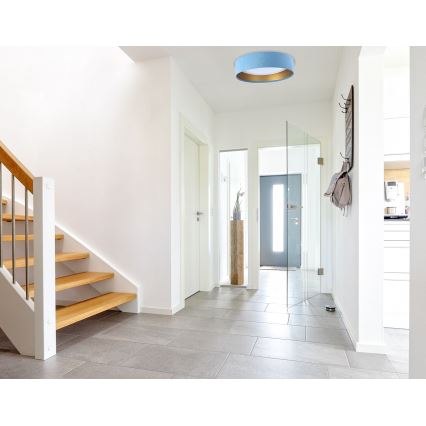 LED Dimmeres mennyezeti lámpa SMART GALAXY LED/24W/230V átm. 44 cm világoskék/arany 3000-6500K + távirányító