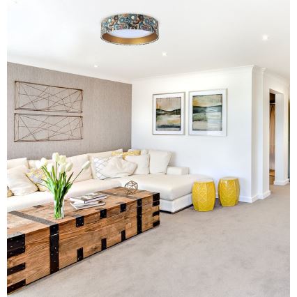 LED Dimmeres lámpa SMART GALAXY LED/24W/230V átmérő 44 cm színes/arany 3000-6500K + távirányító