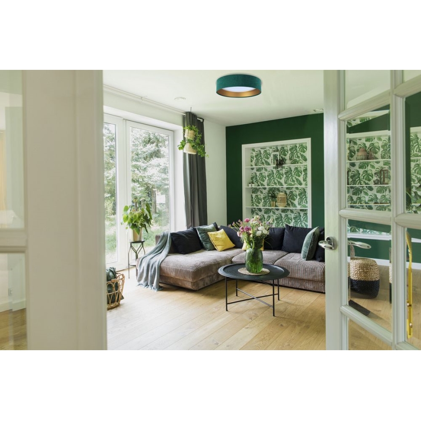 LED Dimmeres mennyezeti lámpa SMART GALAXY LED/24W/230V átm. 44 cm zöld/arany 3000-6500K + távirányító