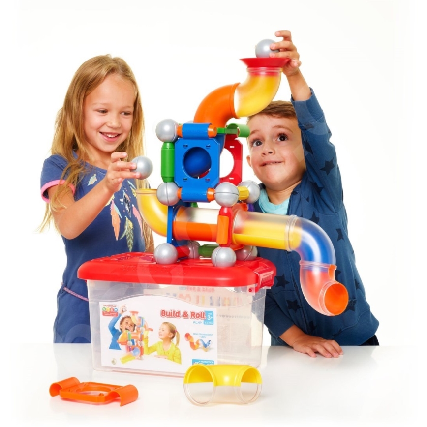 Smartmax - Mágneses építőkészlet labdapályával 44 db