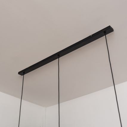 SOLANO kábeles függeszték 3xE27/15W/230V fekete/fényes króm
