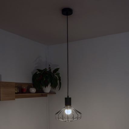 SOLANO kábelre szerelhető függőlámpa 1xE27/15W/230V fekete/arany