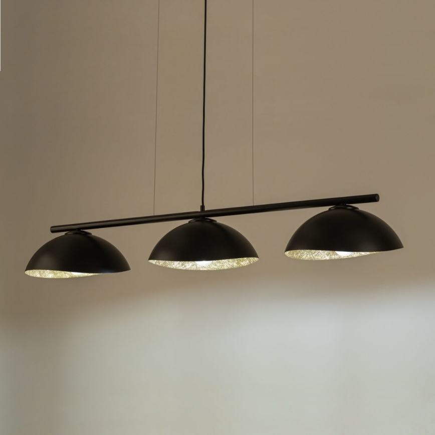 Lámpa kábelre SOLAR 3xE27/60W/230V fekete