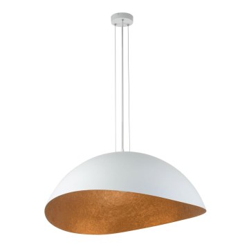 SOLARIS kábeles függőlámpa 1xE27/60W/230V átm. 48 cm fehér/réz