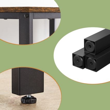 SOLEA íróasztal, barna/fekete