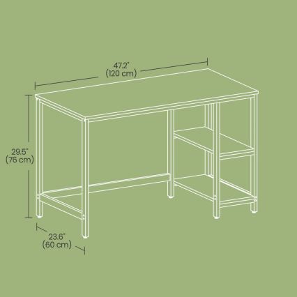 SOLEA íróasztal, barna/fekete