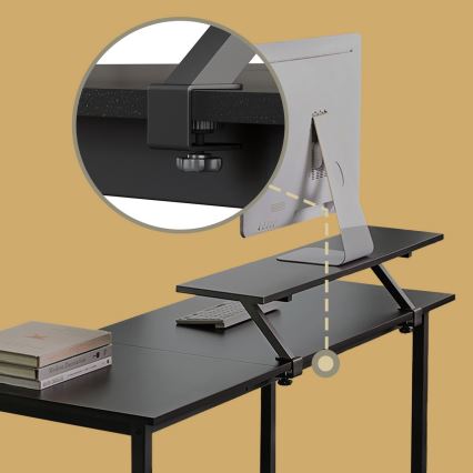 SOLEA sarok íróasztal fekete