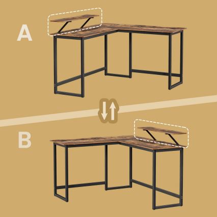 SOLEA sarok íróasztal fekete