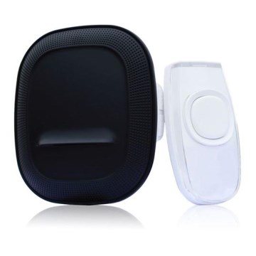 Solight 1L62B - Drótnélküli elemes csengő konnektorba 1L62B fekete IP44