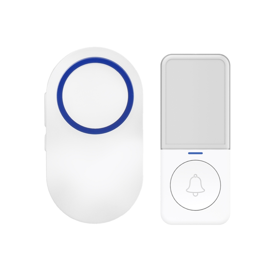 Vezeték nélküli csengő konnektorba 230V/1xCR2032 IP56 fehér