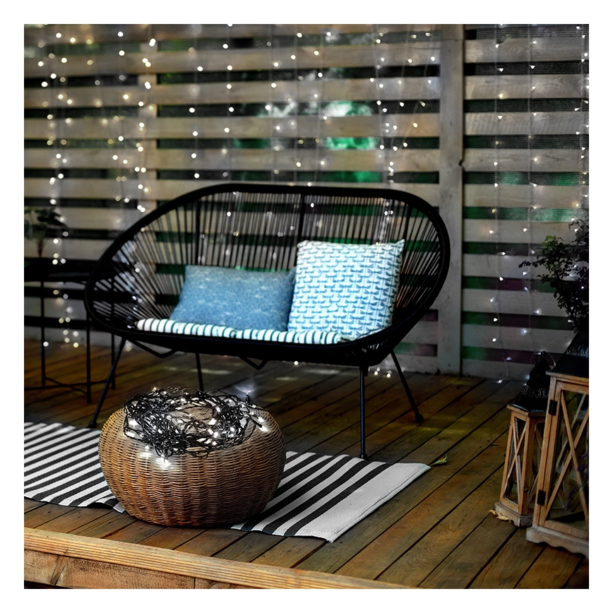 LED Karácsonyi kültéri lánc 25 m 400xLED/230V IP44 6000K