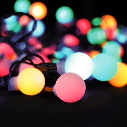 LED RGB Szabályozható kültéri karácsonyi lánc 10m 100xLED/230V + távirányítás