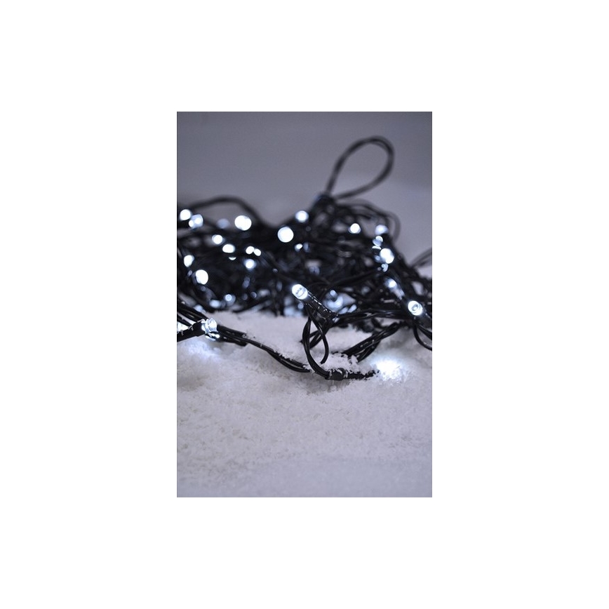 LED Kültéri  füzér 100xLED/8 üzemmód 13m IP44 hideg fehér