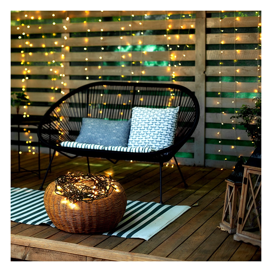 LED Karácsonyi kültéri lánc 200xLED/8 funkció IP44 25m meleg fehér