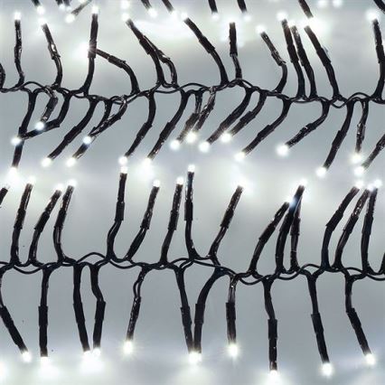 LED kültéri fényfüzér 576xLED/8 üzemmód 8m IP44 hideg fehér + távirányító