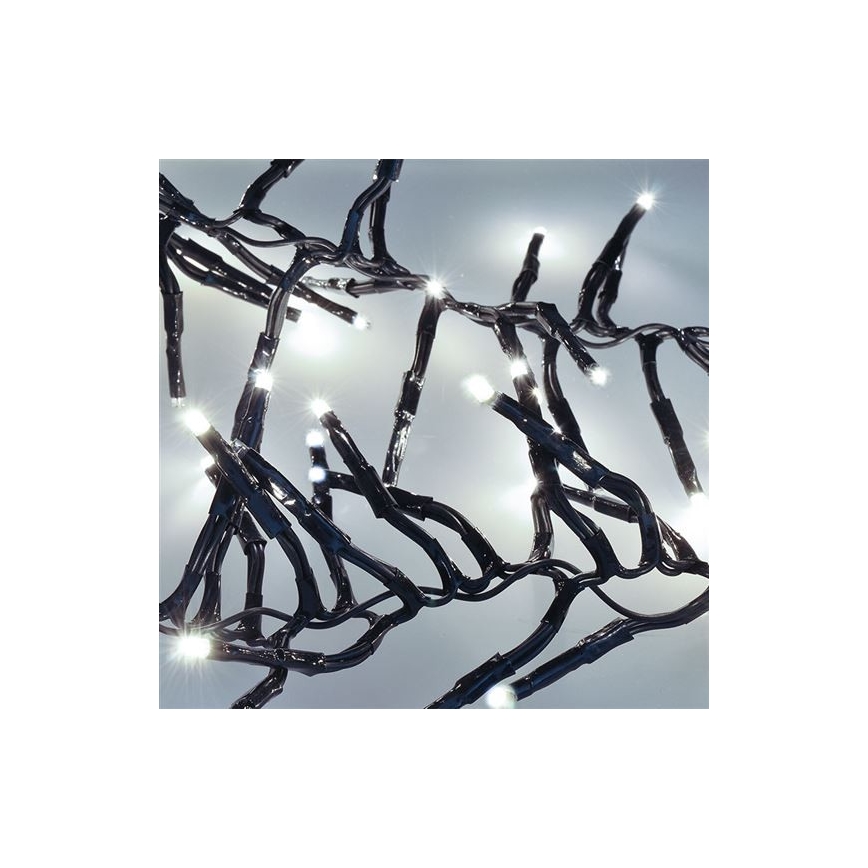 LED kültéri fényfüzér 576xLED/8 üzemmód 8m IP44 hideg fehér + távirányító