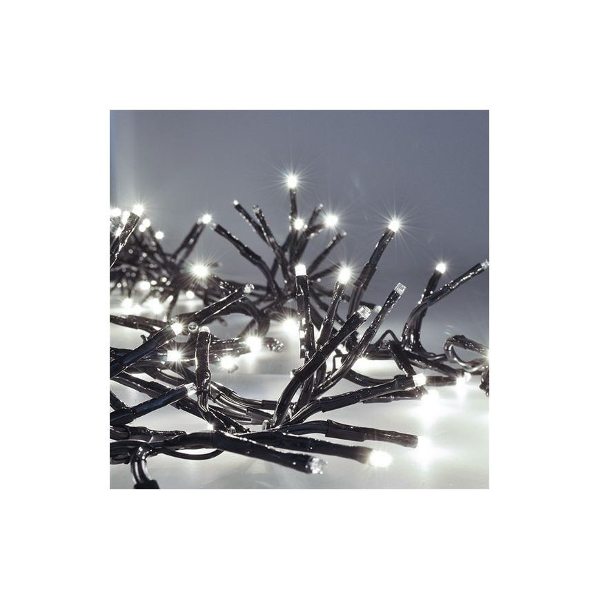 LED kültéri fényfüzér 576xLED/8 üzemmód 8m IP44 hideg fehér + távirányító