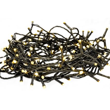 LED kültéri fényfüzér, 50 LED, 8 funkció, 8 m, IP44, meleg fehér