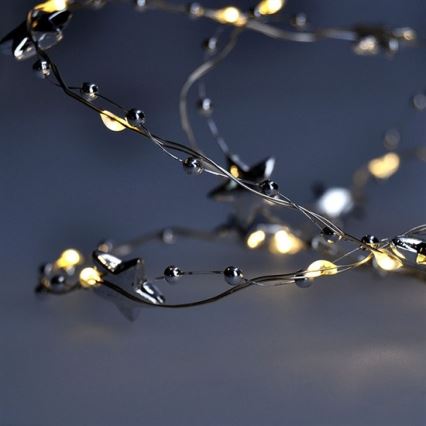 LED Karácsonyi lánc 1 m 20xLED/2xAA