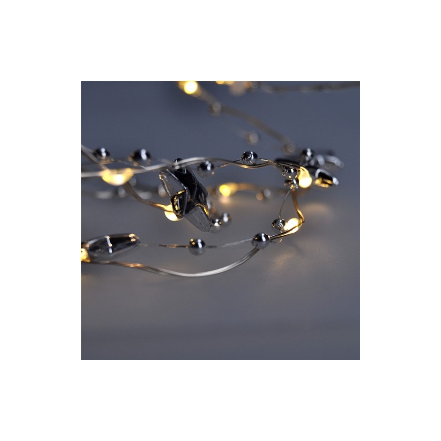 LED Karácsonyi lánc 1 m 20xLED/2xAA