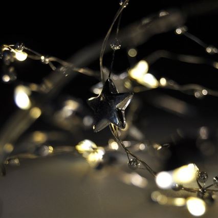 LED Karácsonyi lánc 1 m 20xLED/2xAA