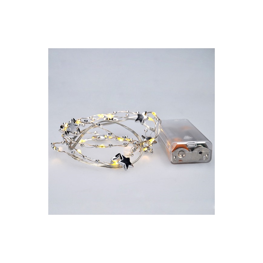 LED Karácsonyi lánc 1 m 20xLED/2xAA