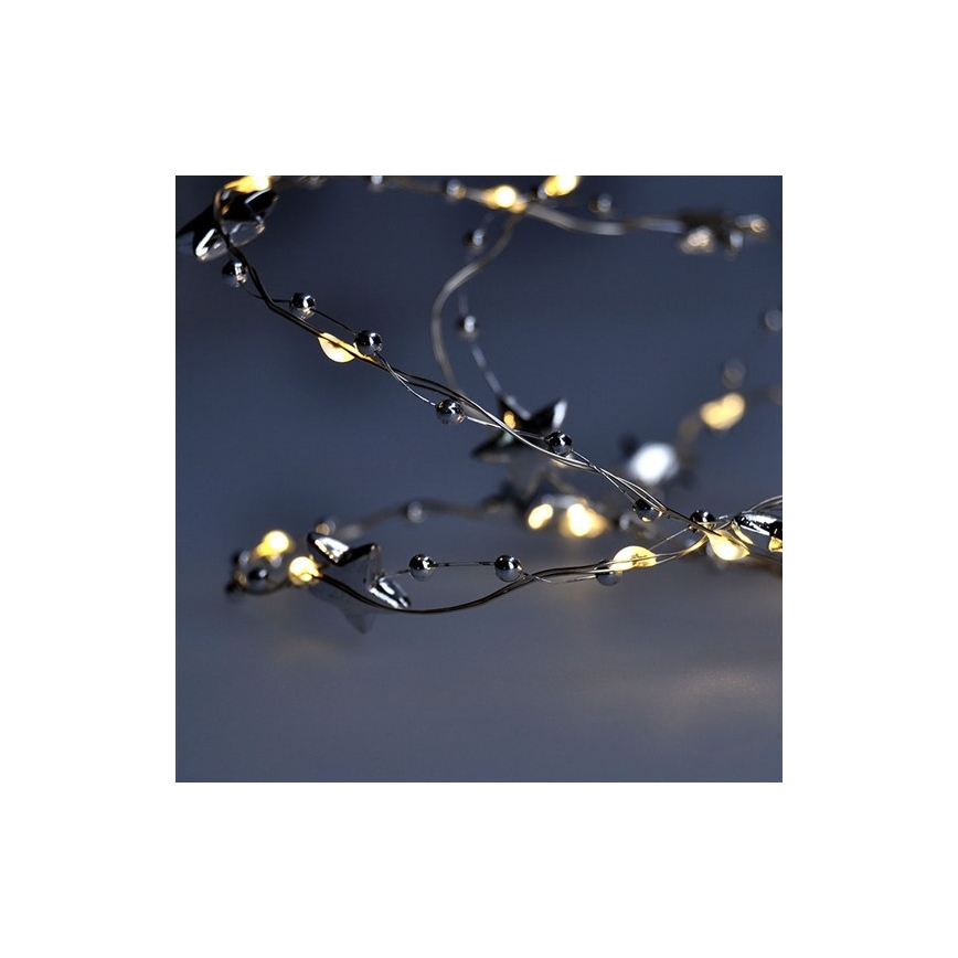 LED Karácsonyi lánc 1 m 20xLED/2xAA