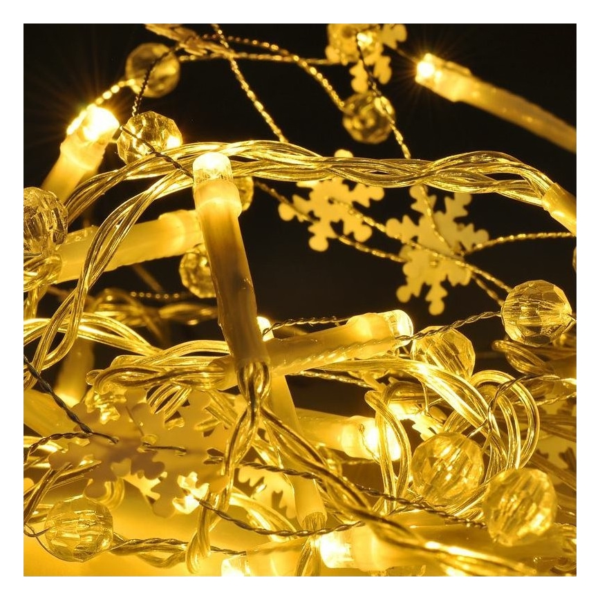 LED  fényfüzér 20xLED/2xAA 2m meleg fehér