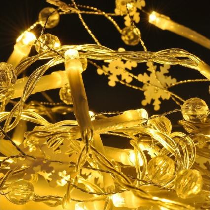 LED karácsonyi fényfüzér 20xLED/2xAA 2m meleg fehér