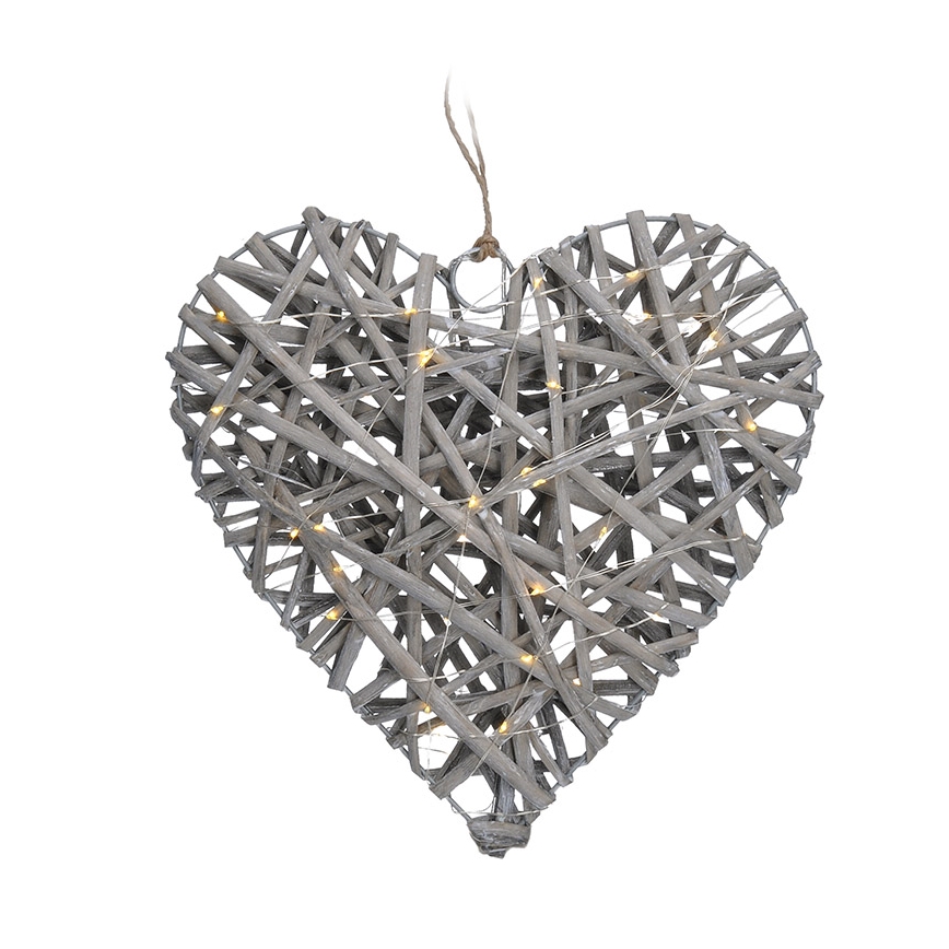 LED Karácsonyi dekoráció LED/2xAA rattan