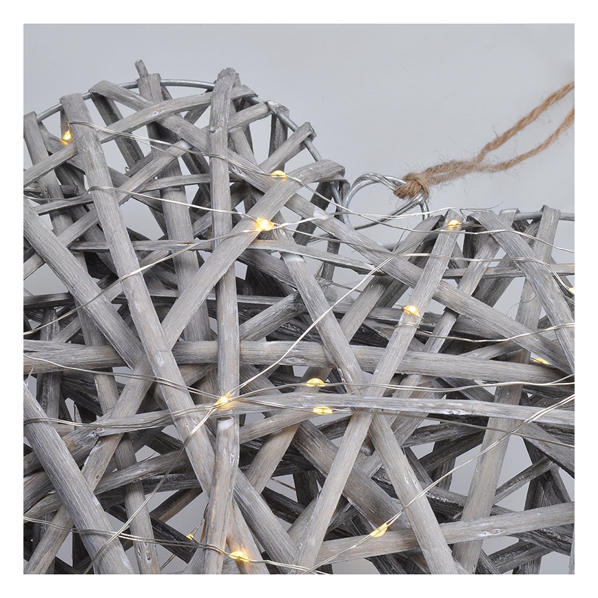 LED Karácsonyi dekoráció LED/2xAA rattan