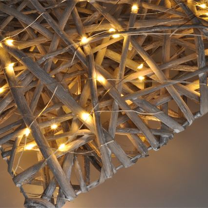 LED Karácsonyi dekoráció LED/2xAA rattan