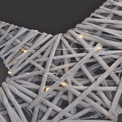 LED Karácsonyi dekoráció LED/2xAA rattan