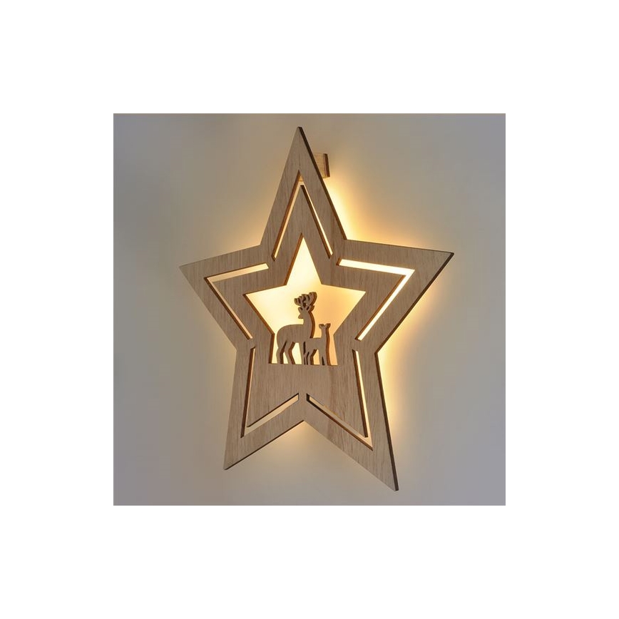 LED karácsonyi dekoráció LED/2xAA csillag