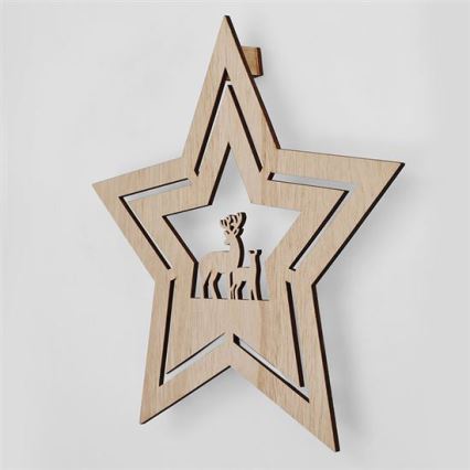 LED karácsonyi dekoráció LED/2xAA csillag