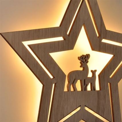 LED karácsonyi dekoráció LED/2xAA csillag