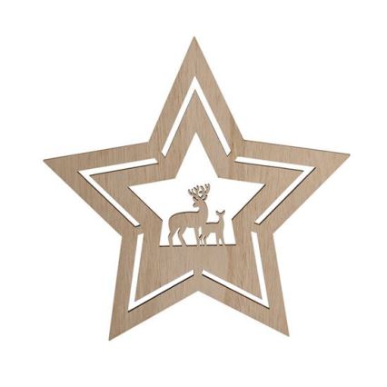 LED karácsonyi dekoráció LED/2xAA csillag