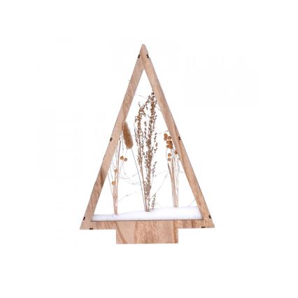 LED karácsonyi dekoráció LED/2xAA hóval borított téli virágok